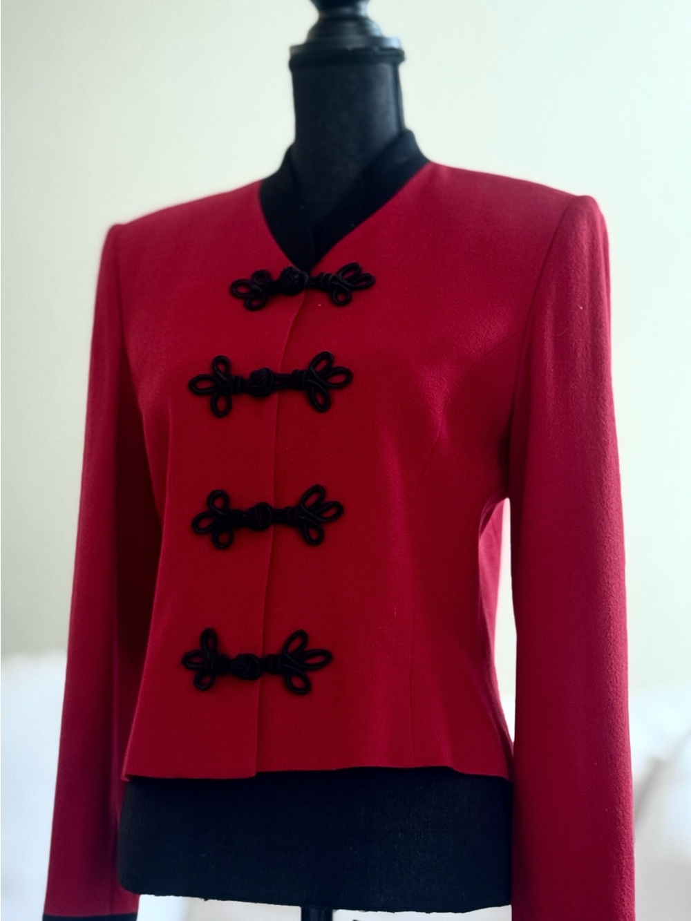 Like New Vintage military cadet inspired jacket blazer 100% worsted wool size 6
